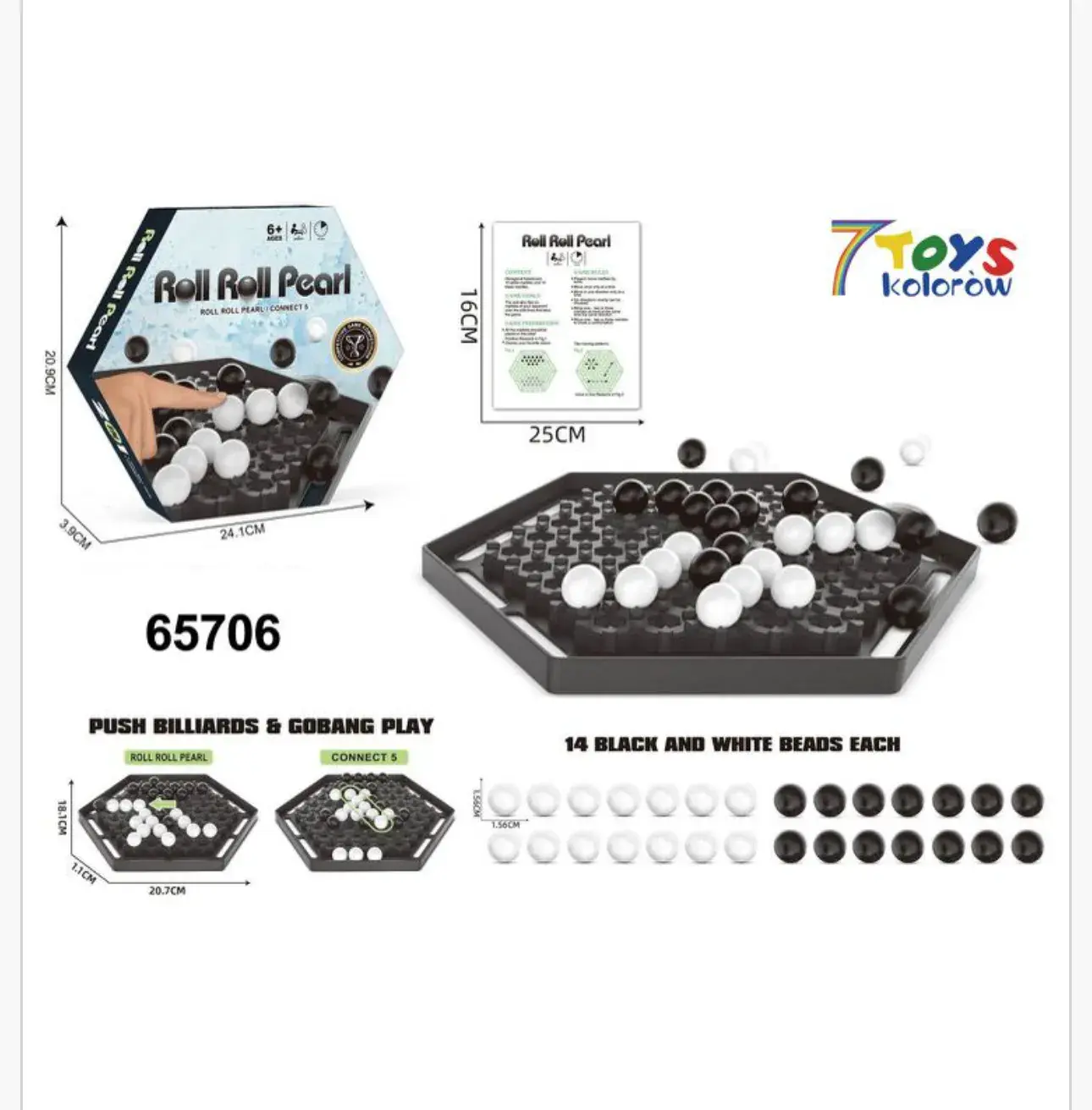 Gra Logiczna Roll Roll Pearl - Zestaw 12 szt. - Push Billiards