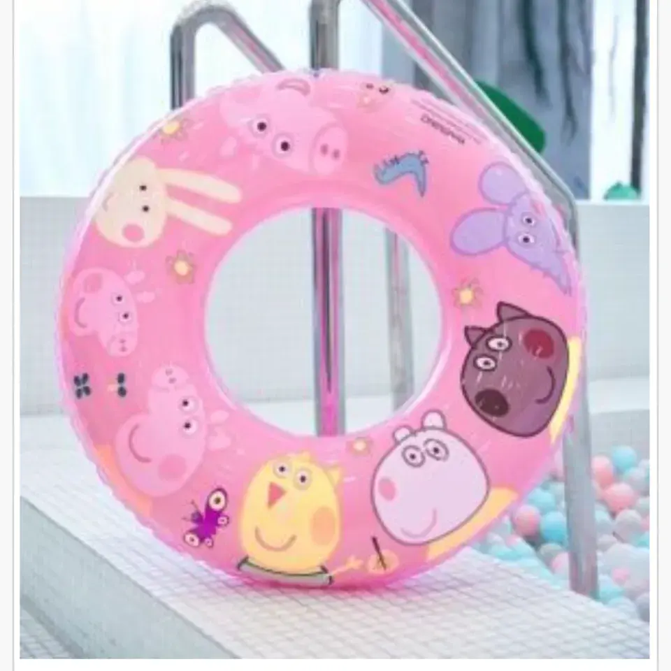 Koło do pływania 70cm różowe wzór Świnka Peppa