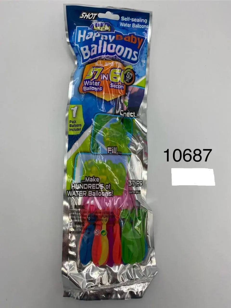 Balony Wodne Samozamykające Happy Baby 37 szt. Szybkie Napełnianie