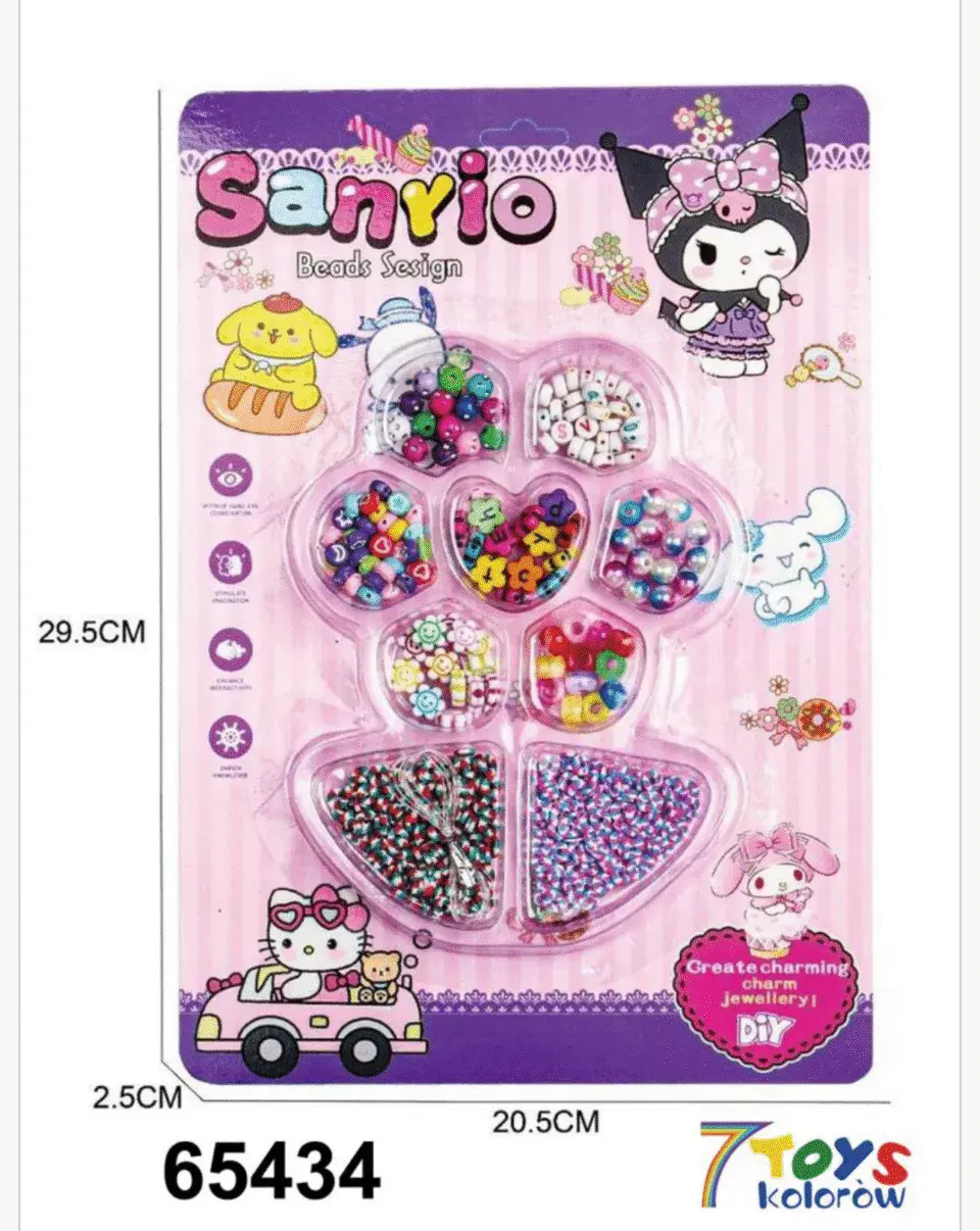 Zestaw Koraliki DIY Sanrio Beads 29,5x20,5cm do Biżuterii