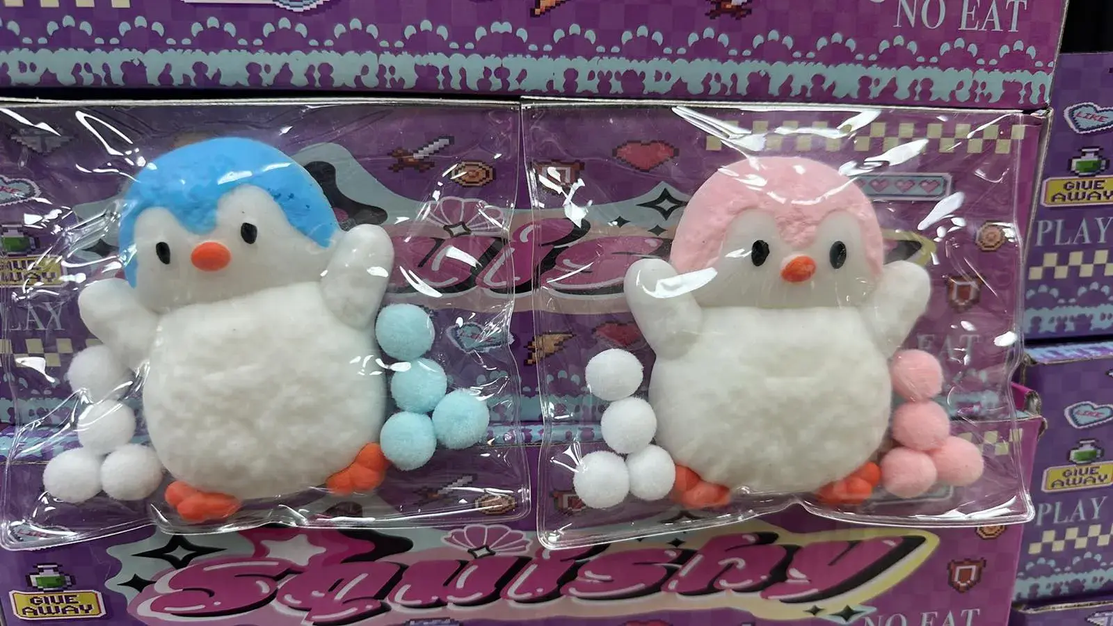 Zabawka Squishy Toys Pingwin z Pomponami, 16 szt.