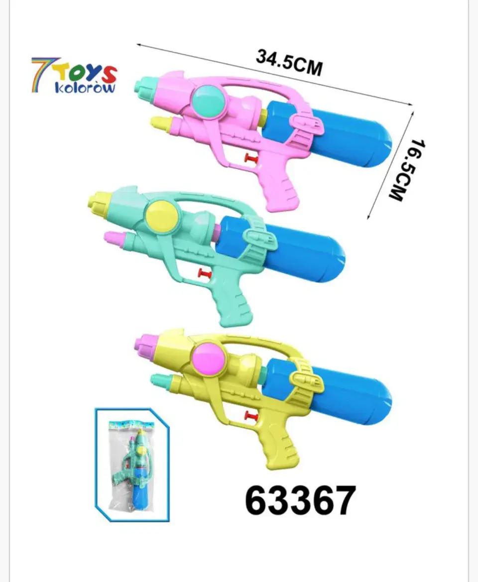 Pistolet na wodę 34,5cm 7TOYS mix kolorów 6 szt.