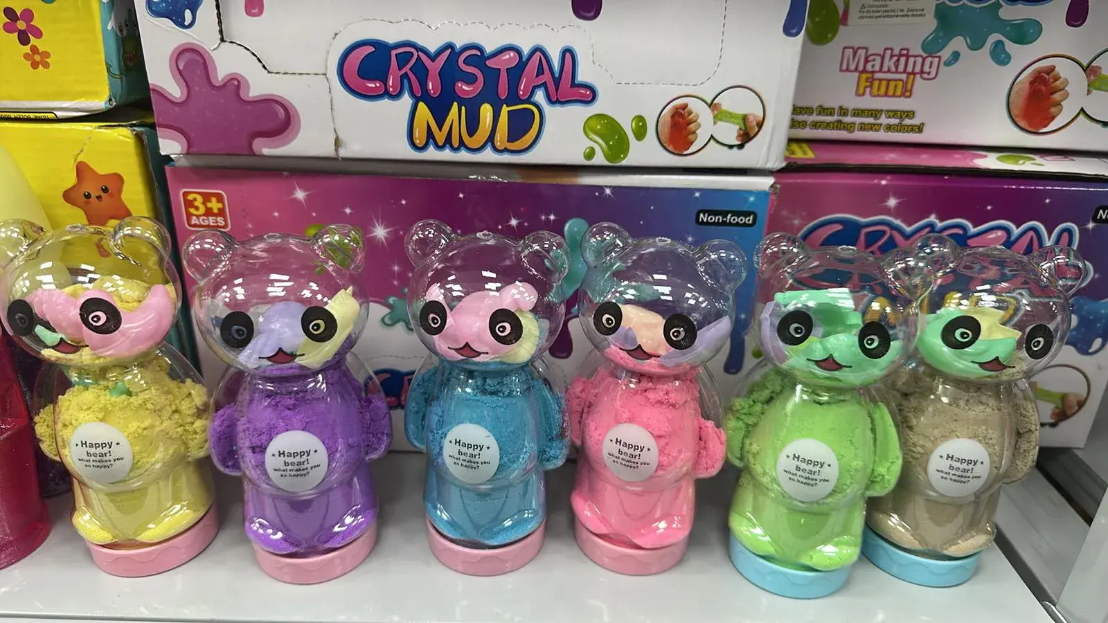 Slime Crystal Mud - Masa Plastyczna Miś Happy Bear, 12 szt.