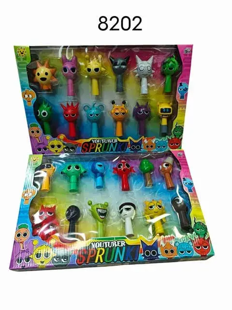 Zestaw figurek Sprunki 12PCS kolorowe postacie Youtuber