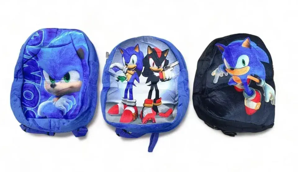 Plecak Sonic pluszowy dla dzieci, mix wzorów (6 szt.)