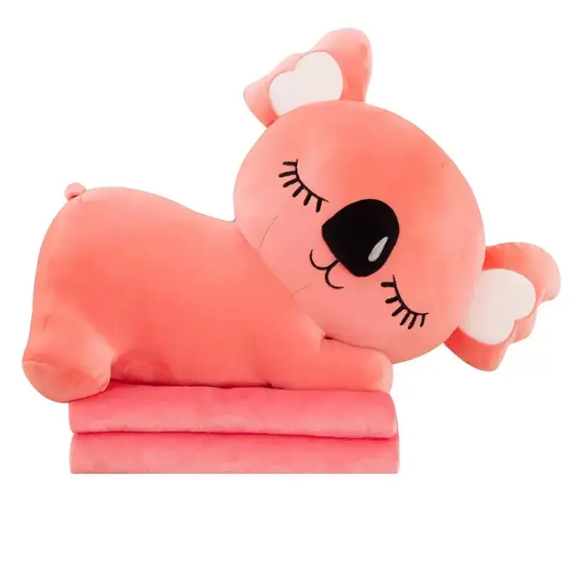 Maskotka Koala na Kocyk, Różowa, Miękki Plusz - 6 szt.
