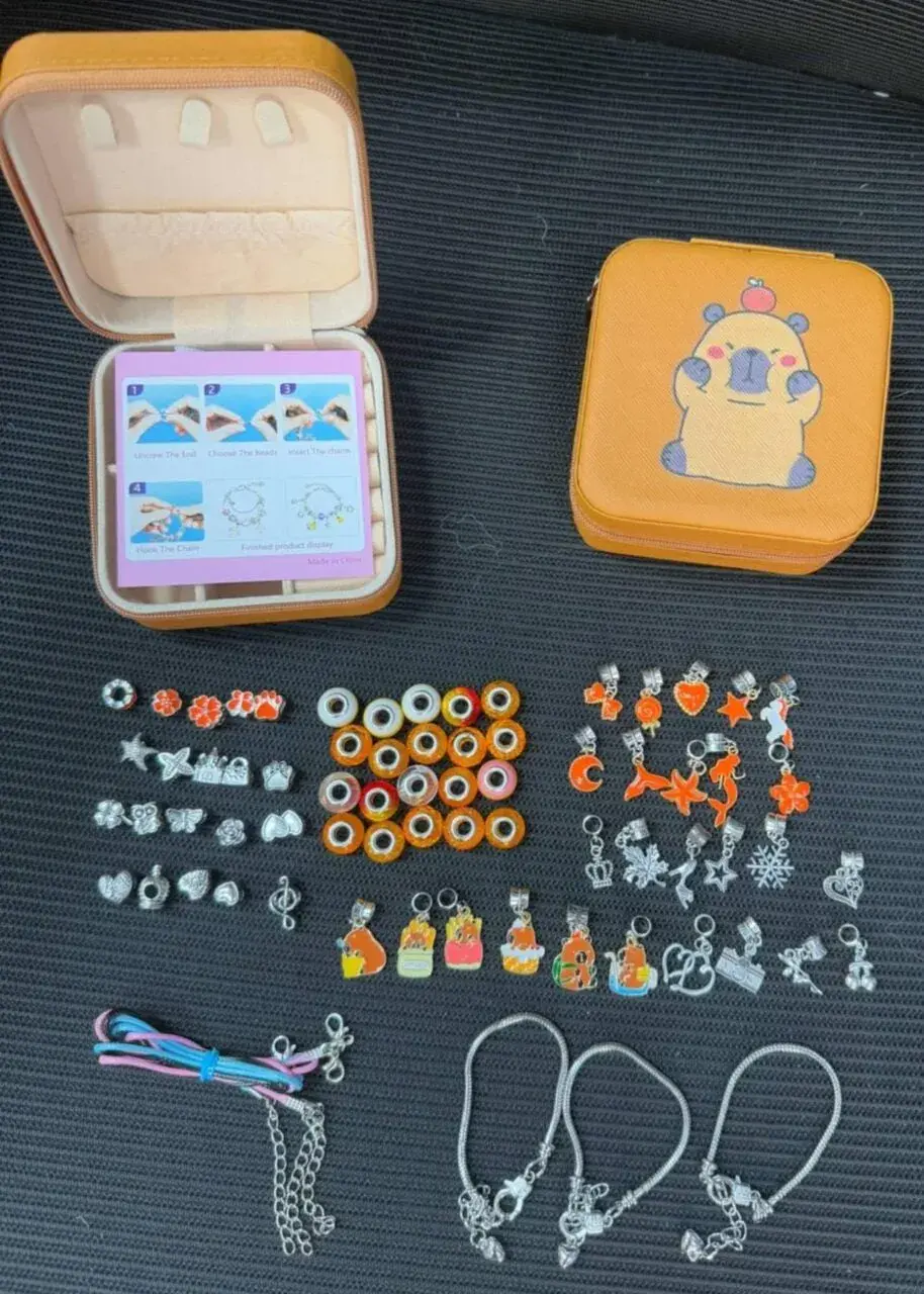 Zestaw do robienia biżuterii Kapibara 73PCS w kuferku