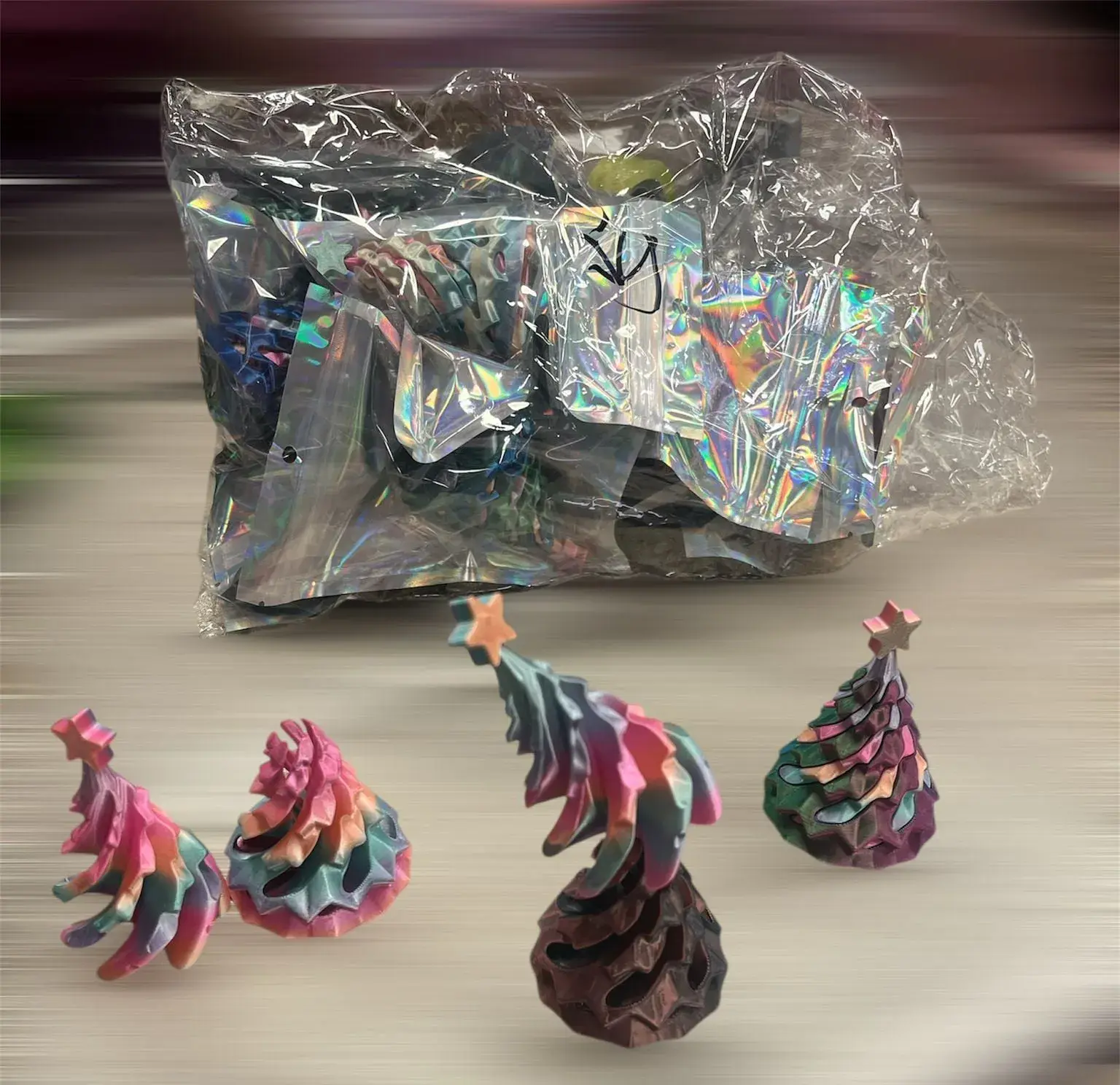 Zabawki Edukacyjne Choinki 3D Fidget Toy Multicolor 12 szt.
