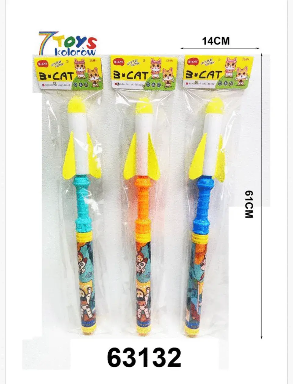 Zabawka Rakieta do Strzelania 61cm Piankowa B-CAT Mix