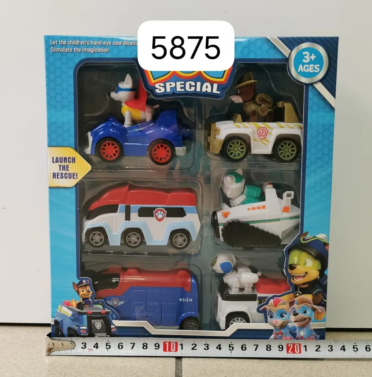 Zestaw 6 Figurek Psi Patrol z Pojazdami Ratunkowymi