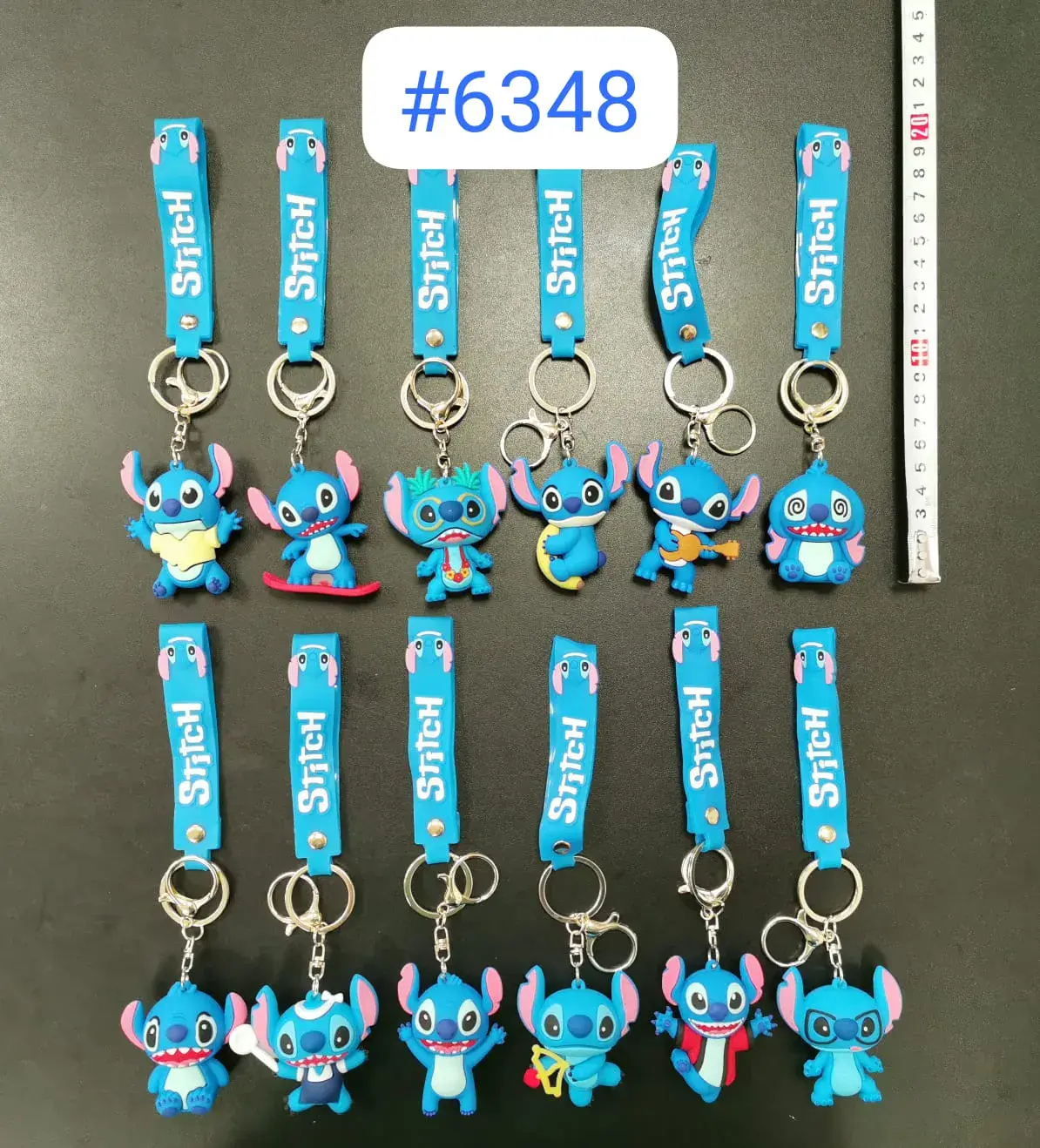 Brelok do Kluczy Stitch Silikonowy z Paskiem - Mix Wzorów