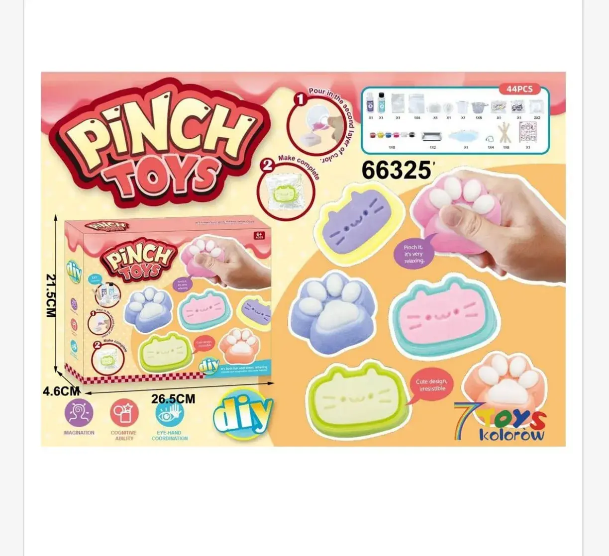 Zabawki Pinch Toys DIY Zestaw Kreatywny 44el. 26,5cm