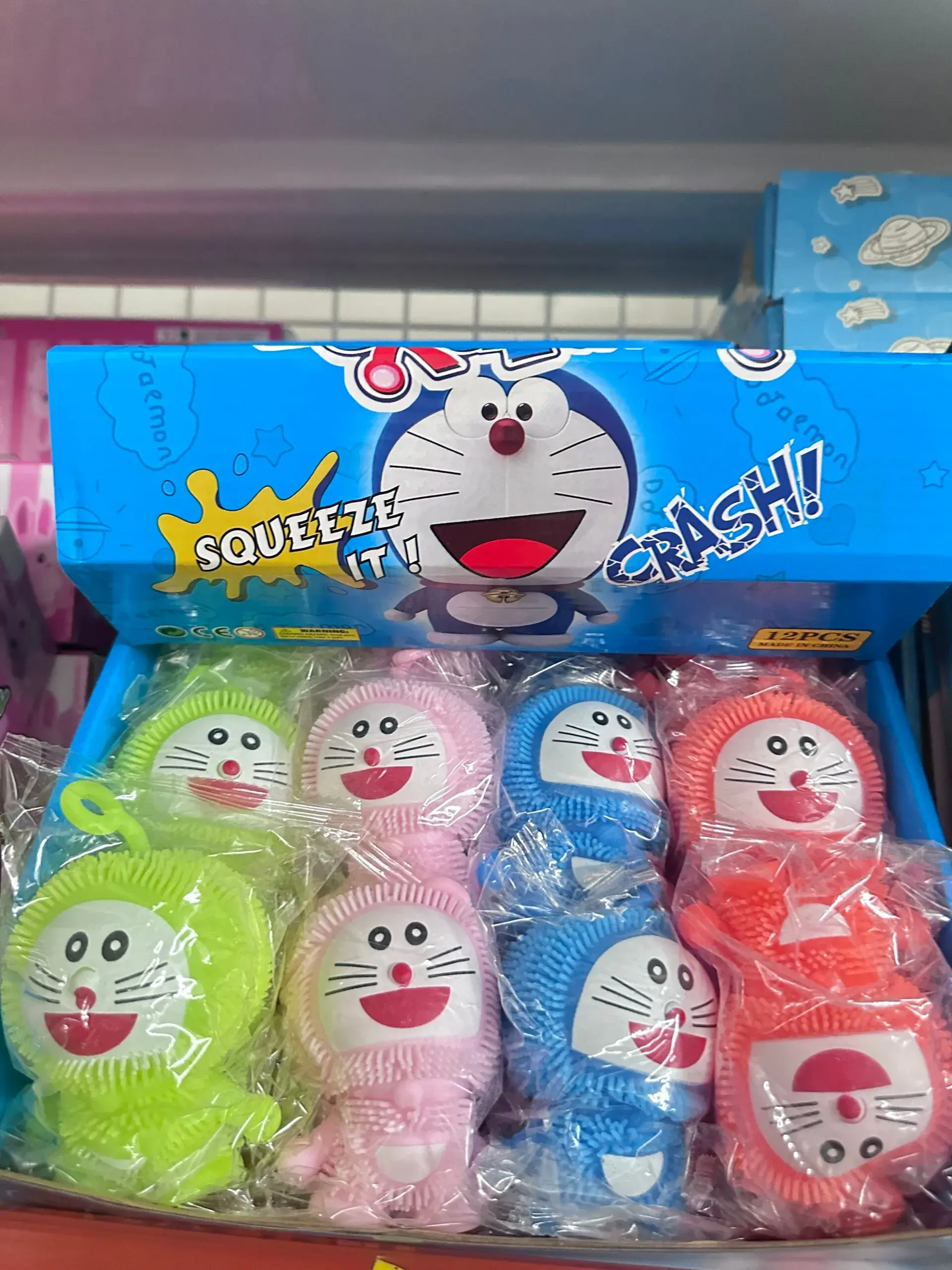 Zabawki Squeeze Doraemon Gniotki Antystresowe z Wypustkami 24szt