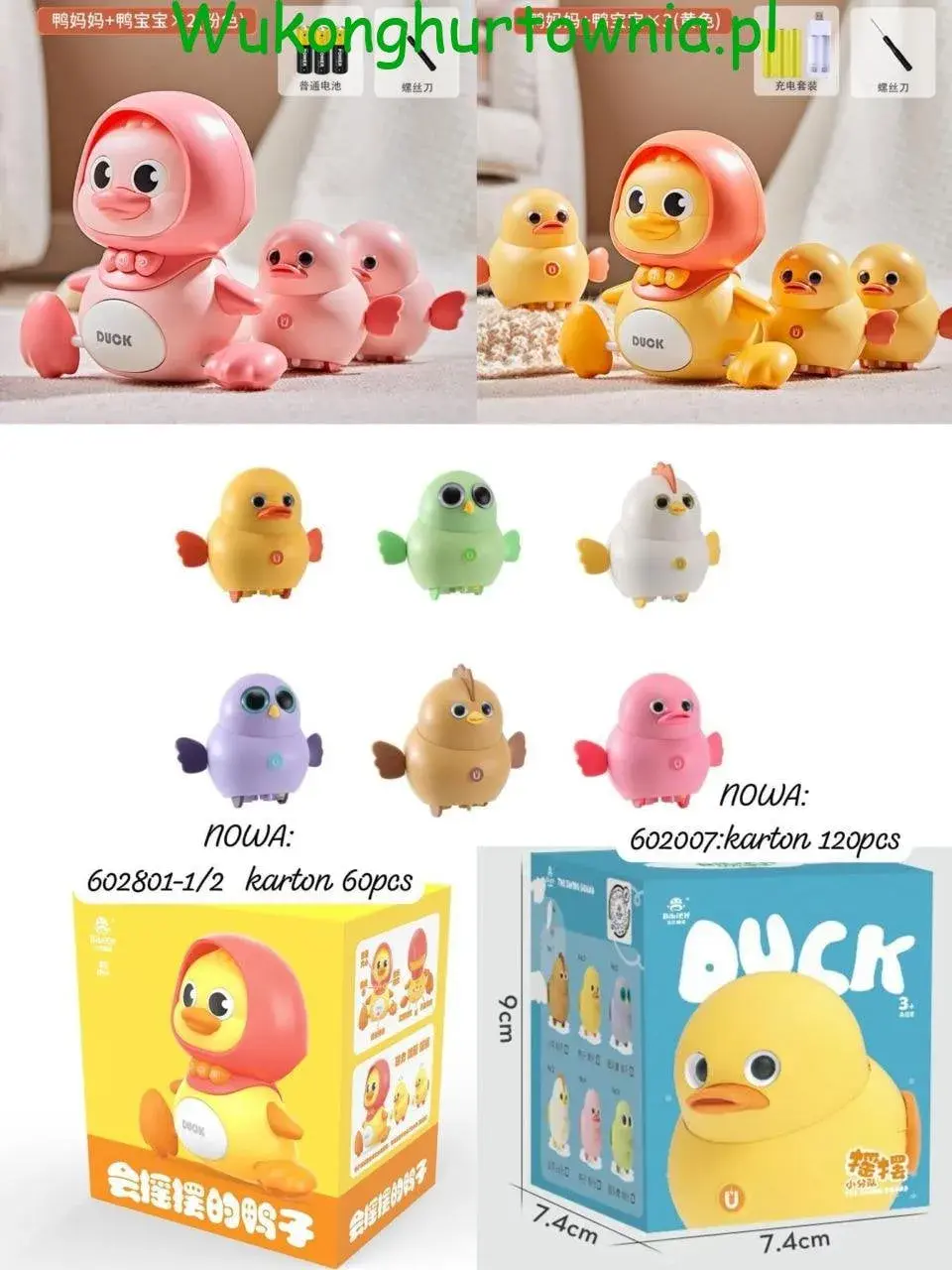 Zabawka Matka Kaczka Nr.602801 Interaktywny Zestaw na Baterie