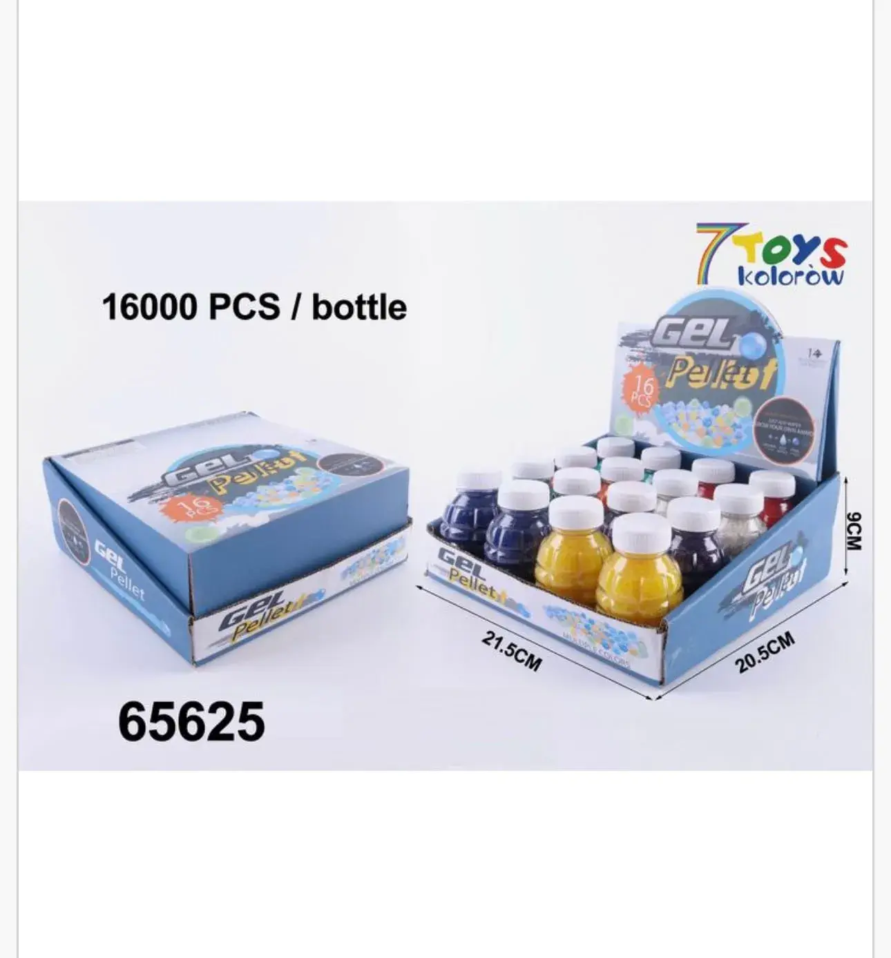 Kulki Żelowe Wodne Pistolety 16000 szt. Butelka Mix Kolorów
