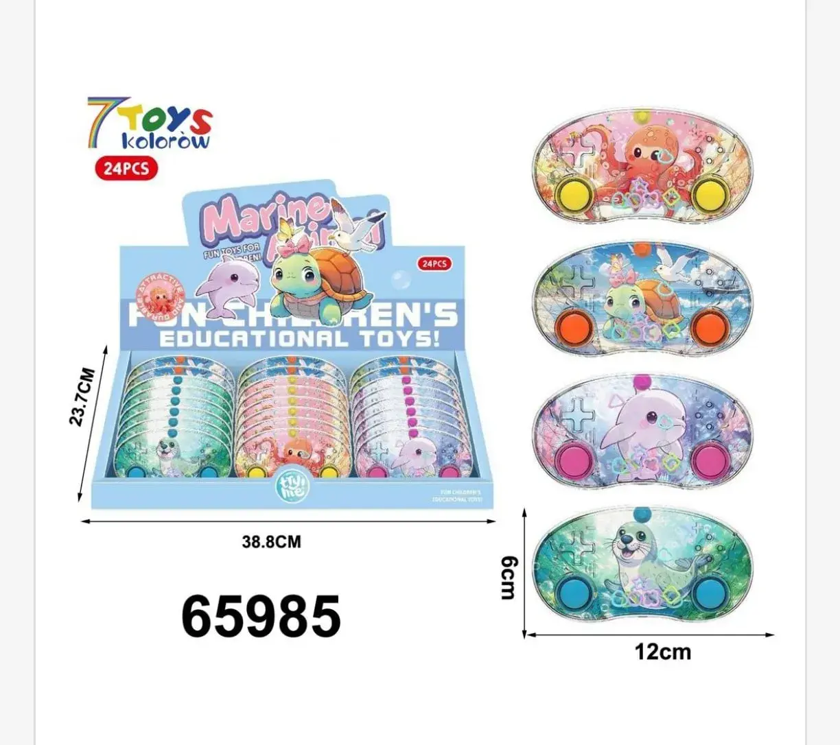 Gra Wodna Zręcznościowa Water Game Marine 12x6cm 24szt