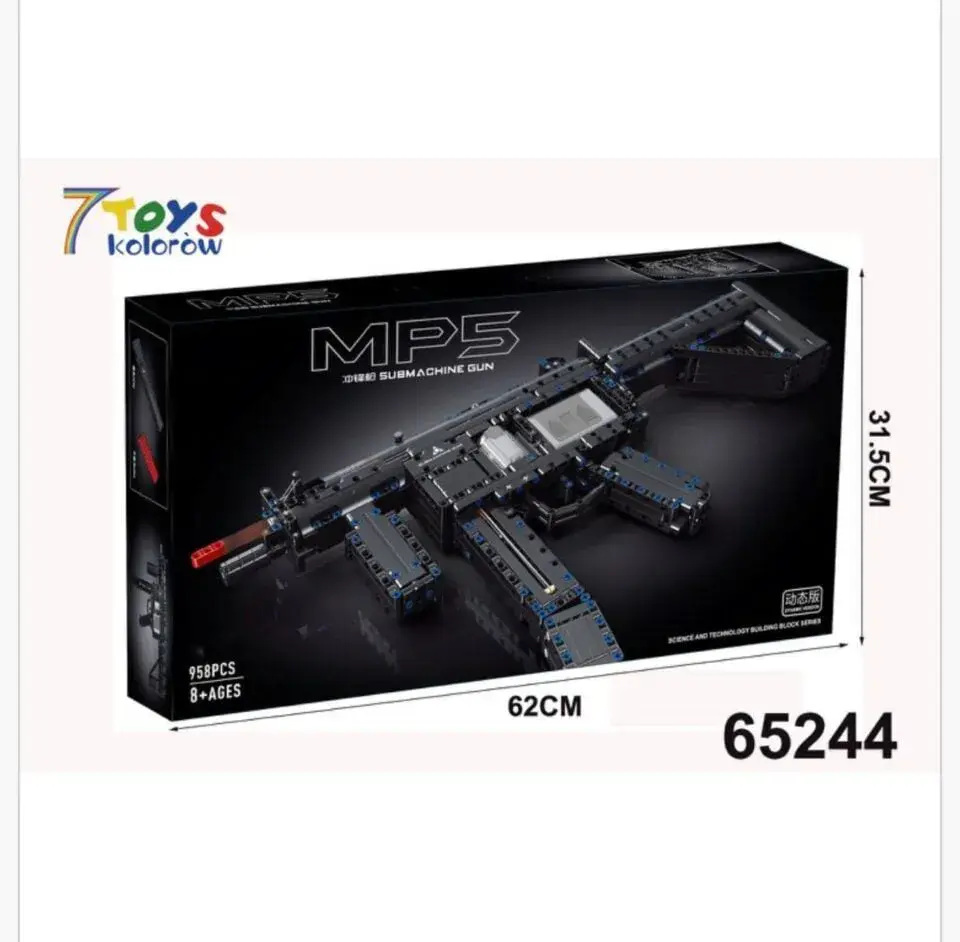 Klocki pistolet maszynowy MP5 958PCS 62cm model 8+