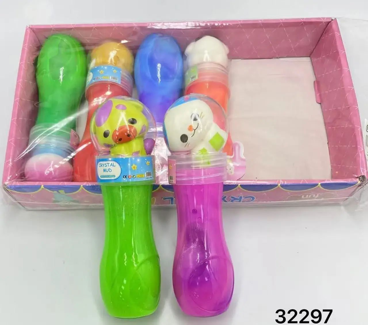 Zabawki Slime Crystal Mud z figurką zwierzątka, 12 szt.