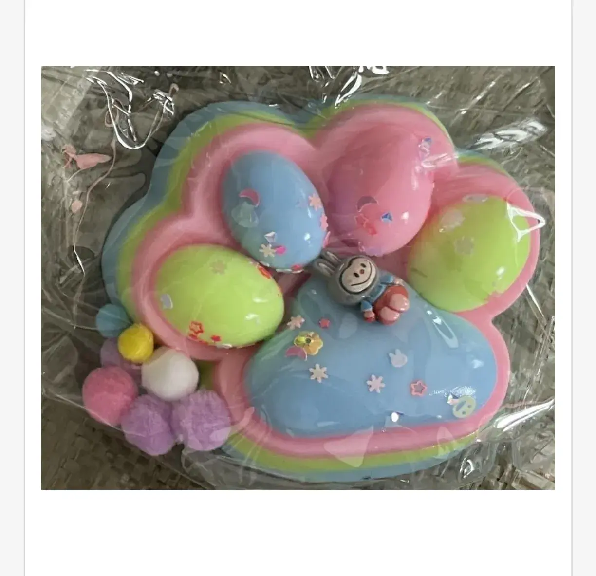 Gniotek Zabawka Łapka Labubu Pastelowa z Brokatem 10 szt.