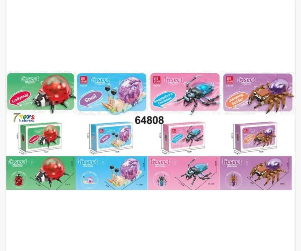 Klocki Insect JIE STAR Insect Kingdom 12 szt. Mix Wzorów