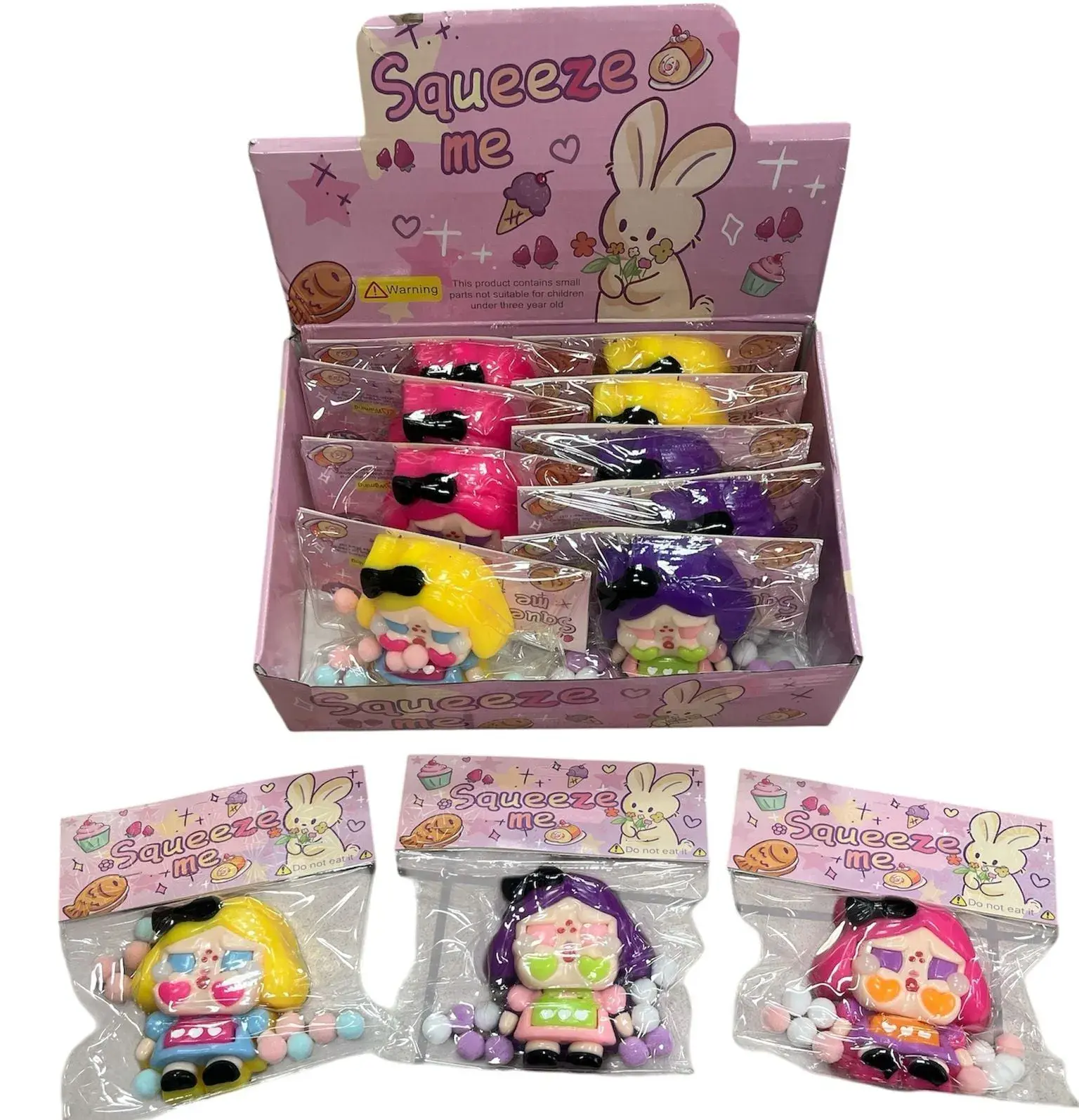 Zabawki Squeeze Toys Baby Cry Gniotki Antystresowe 12 szt.