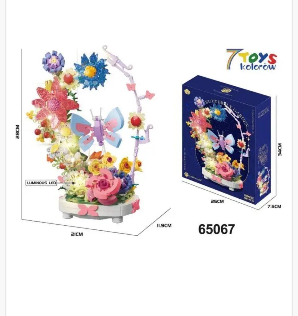 Klocki Kwitay Butterfly Garden LED 914 el. 28cm