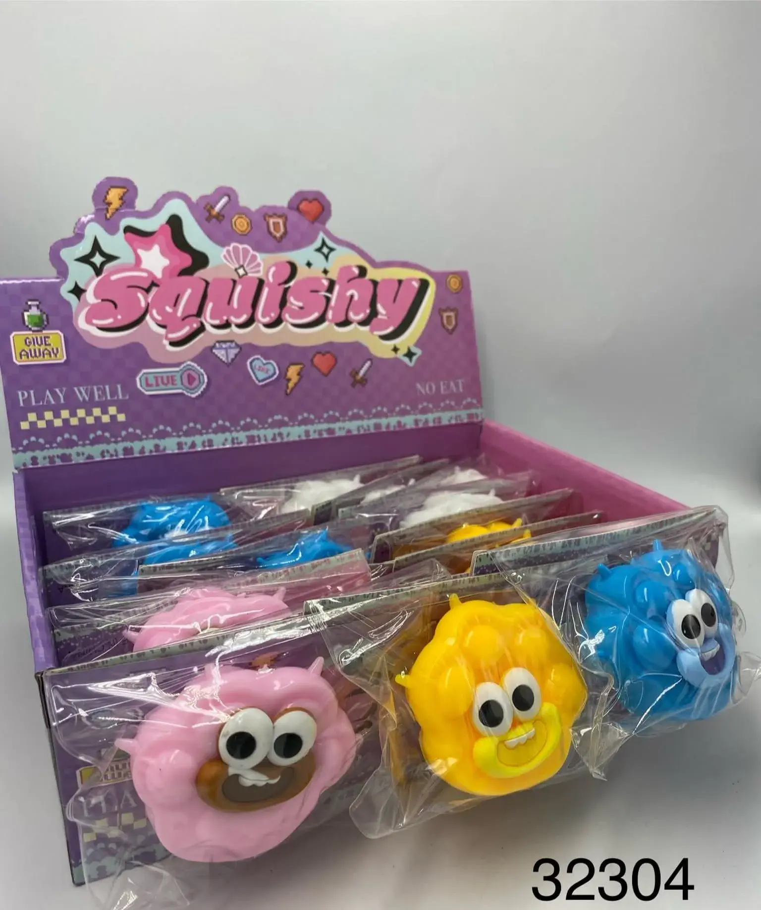 Zabawki Squishy Toys Gniotki Kolorowe Stworki 16 szt.