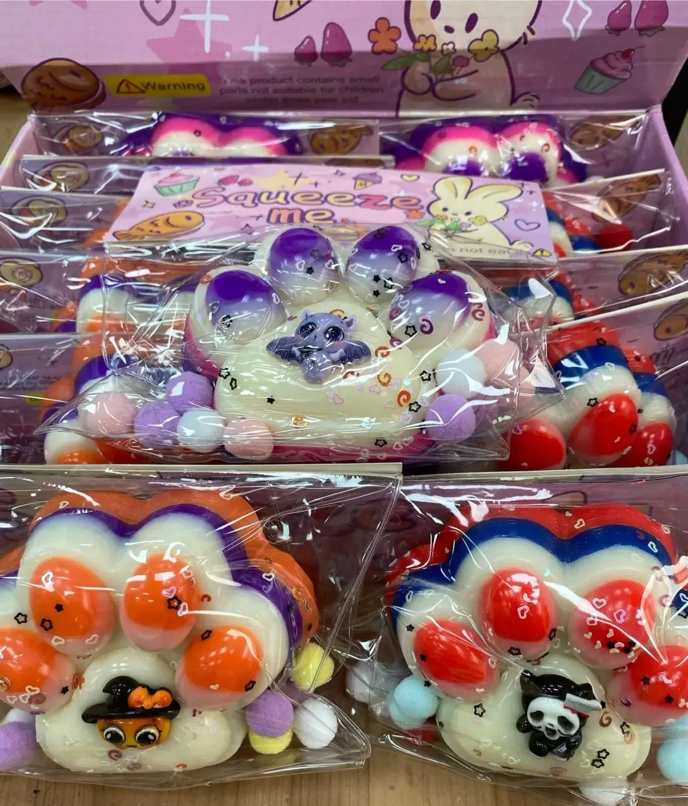 Gniotki Łapki Halloween Squishy Dużo 12 szt