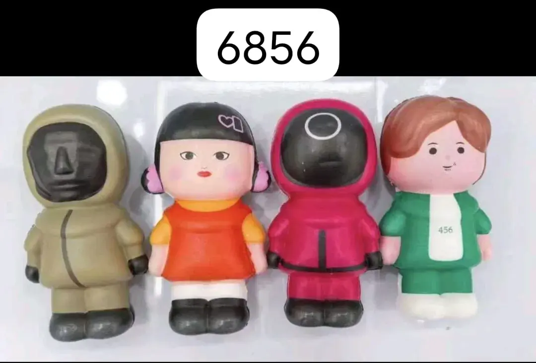 Gniotki Squid Game - 4 figurki antystresowe
