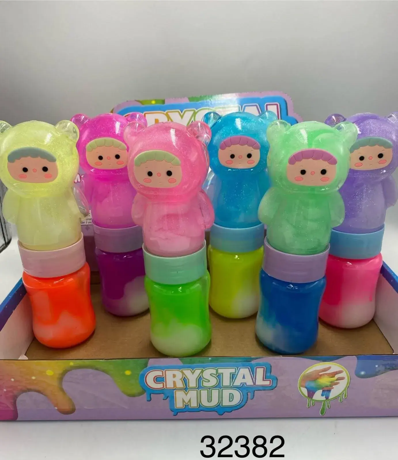 Zabawki Slime Crystal Mud w fiolkach, 12 szt