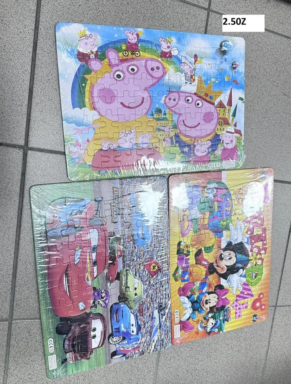 Zabawka Puzzle DIY dla dzieci Mix Wzorów Bajkowych 12 szt