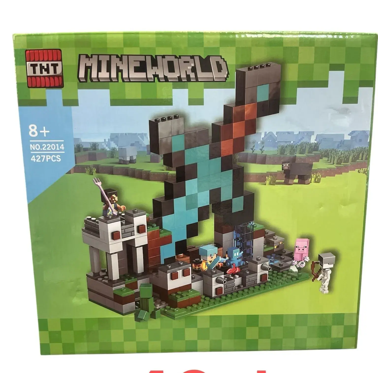 Klocki MineWorld 427PCS - Zestaw Miecz NO.22014