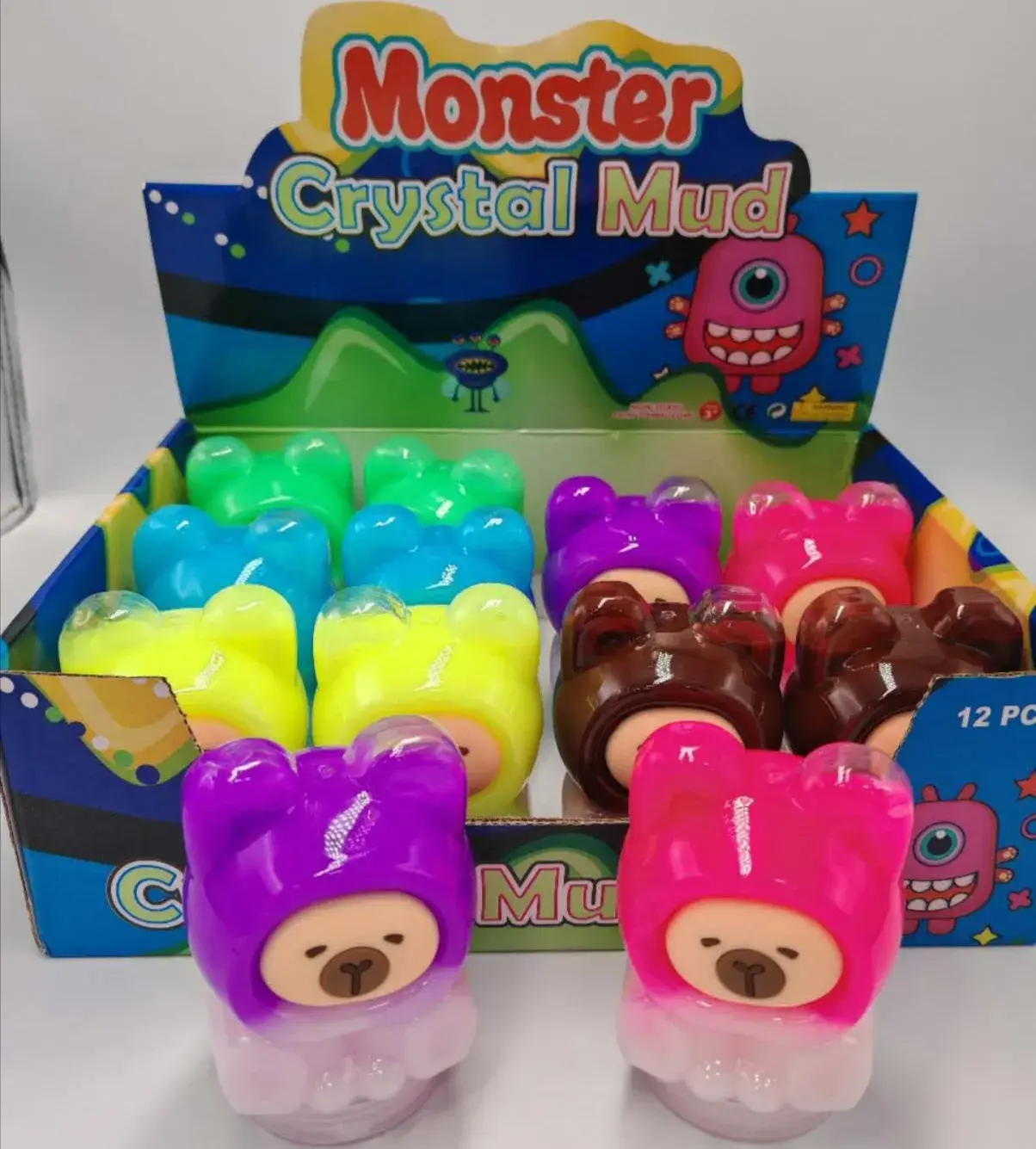 Monster Crystal Mud Slime Labubu 12 szt