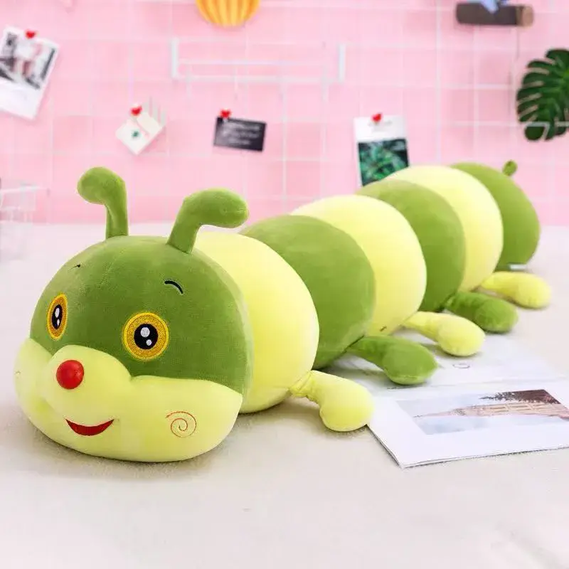Maskotka Pluszowa Gąsienica 90cm Zielono-Żółta