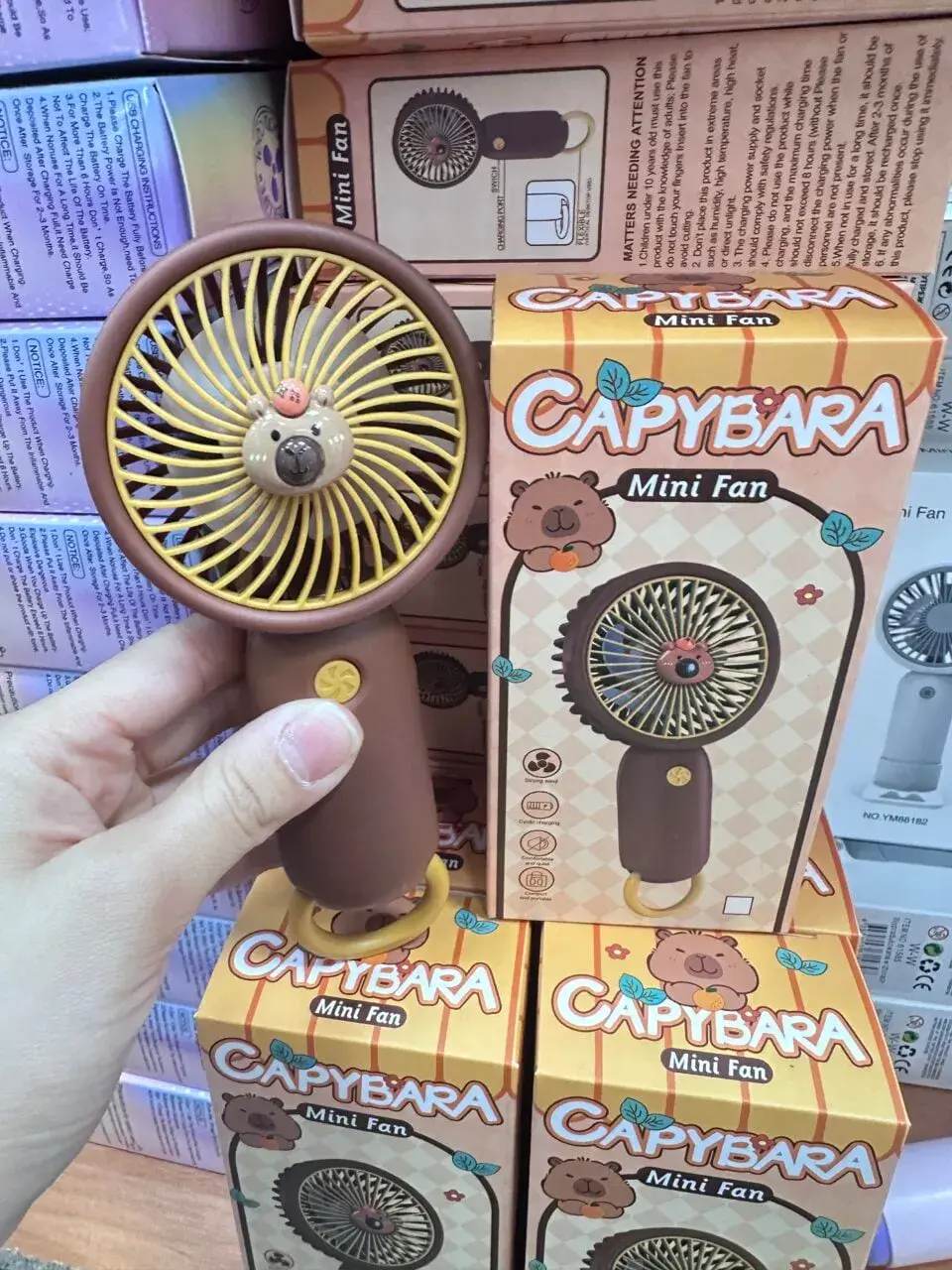 Zabawka Mini Fan Kapibara - Przenośny Wentylator USB