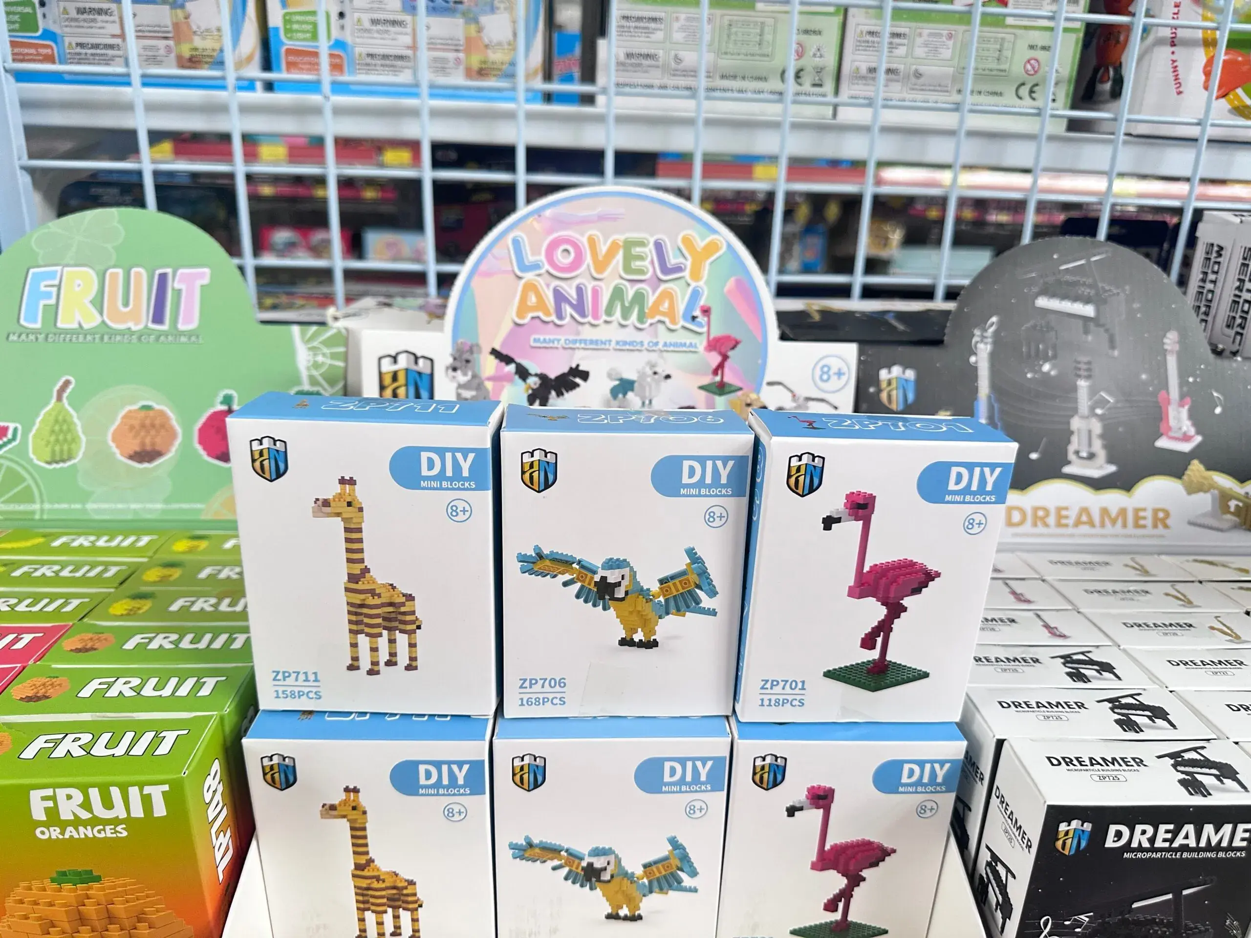 Klocki Lovely Animal DIY Mini Blocks ZN, zestaw 18 szt.
