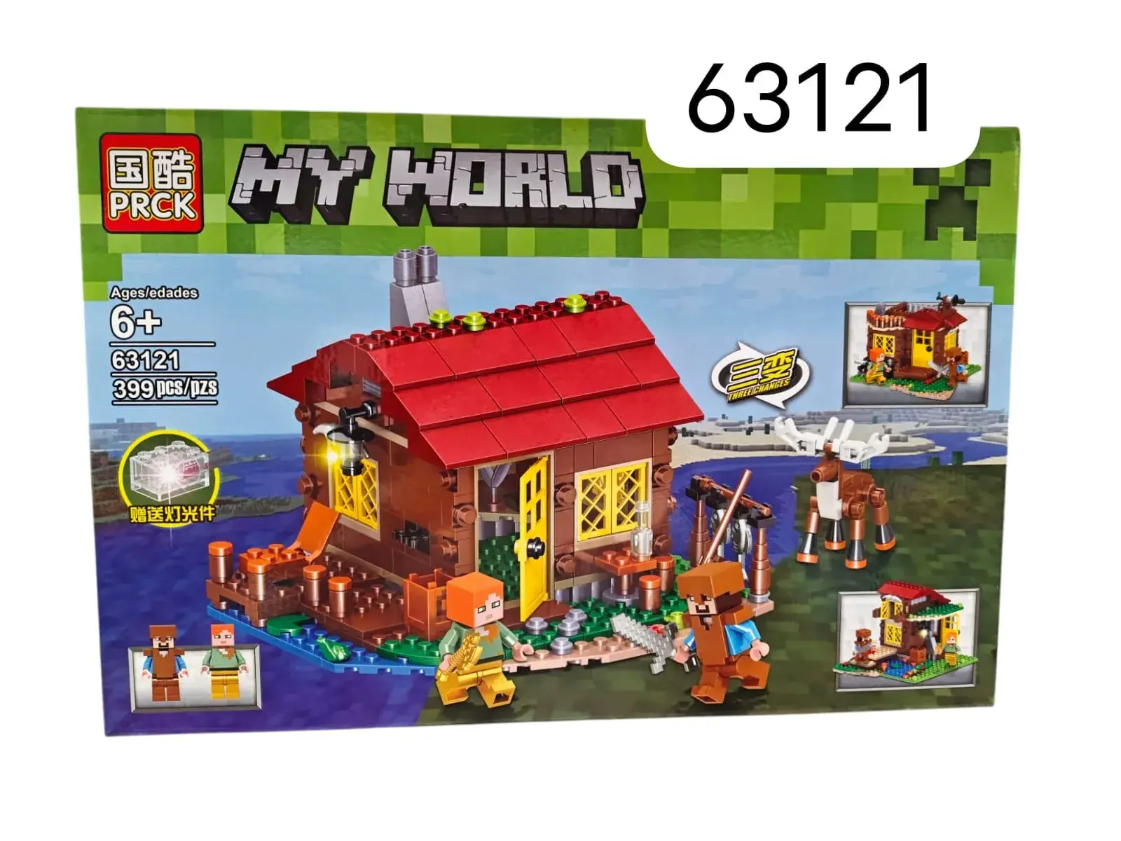 Klocki My World 399PCS - Domek z Oświetleniem LED PRCK 63121