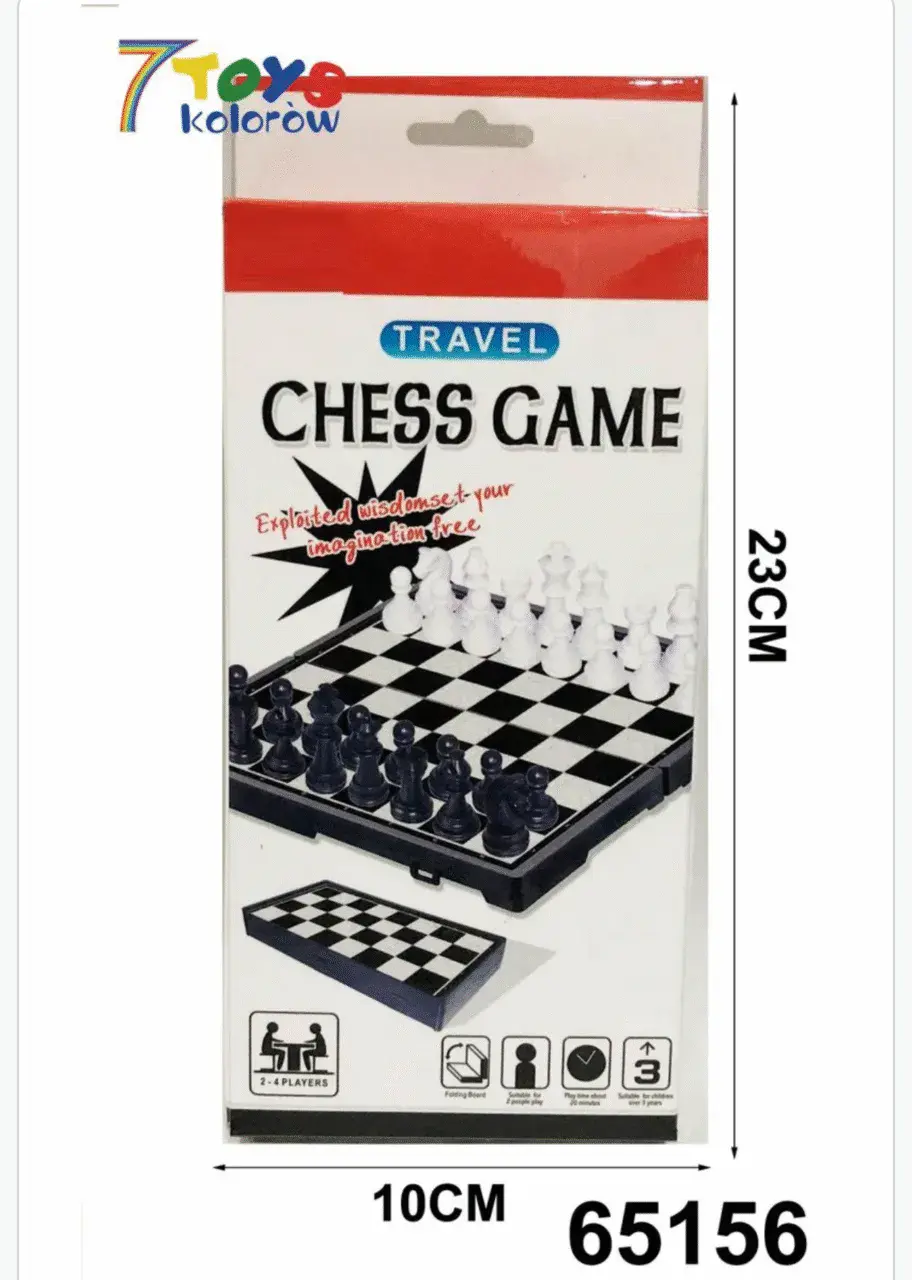 Szachy turystyczne Travel Chess Game 23x10cm składana plansza