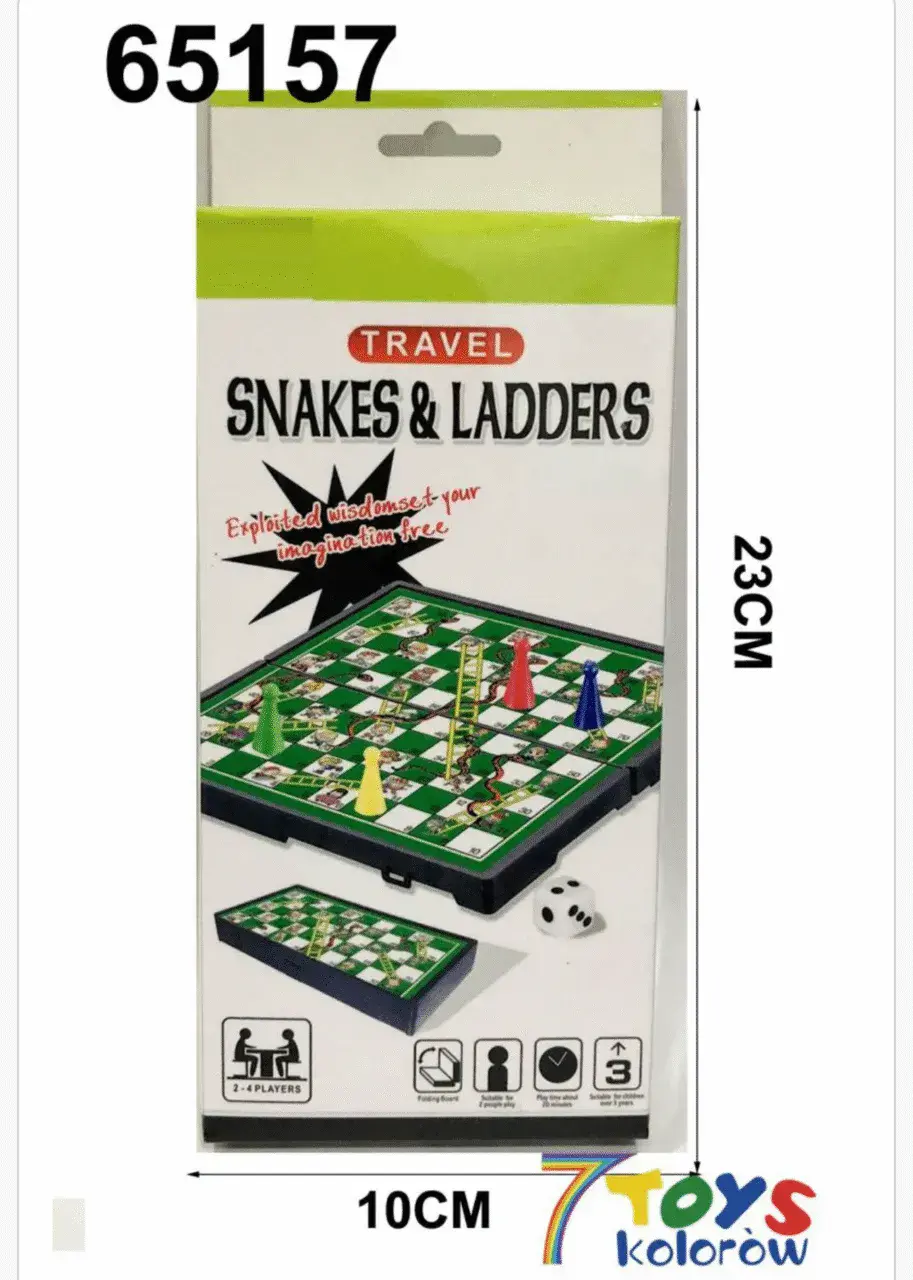 Gra podróżna Węże i Drabiny Travel Snakes & Ladders 23x10cm
