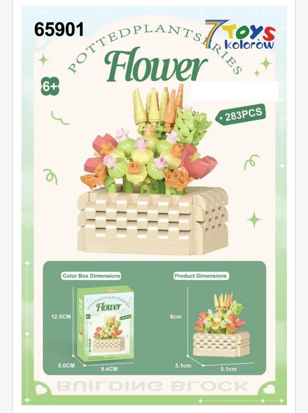 Klocki Kwiaty 283PCS Roślina w Doniczce Potted Plant Series