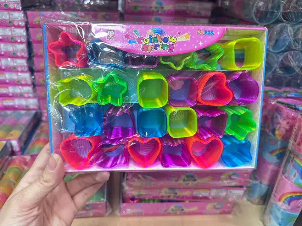 Zestaw Sprężynki Magiczne Rozciągane 24 szt. Rainbow Spring