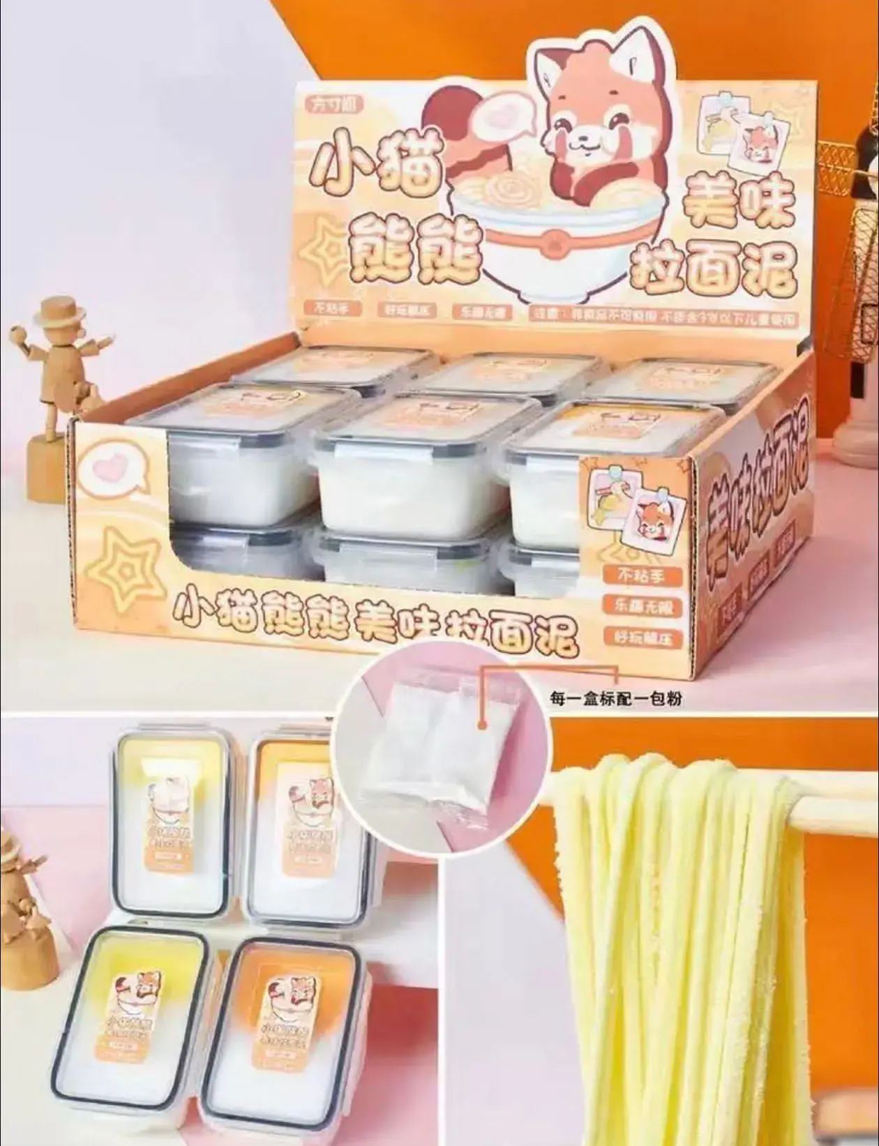 Zabawki Slime Ramen Lis - 6 szt w blistrze