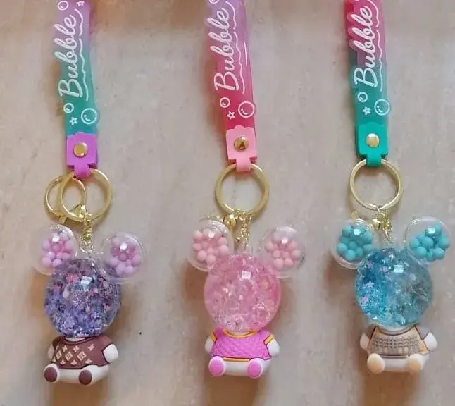 Brelok do kluczy figurka Bubble z brokatem 12 szt.