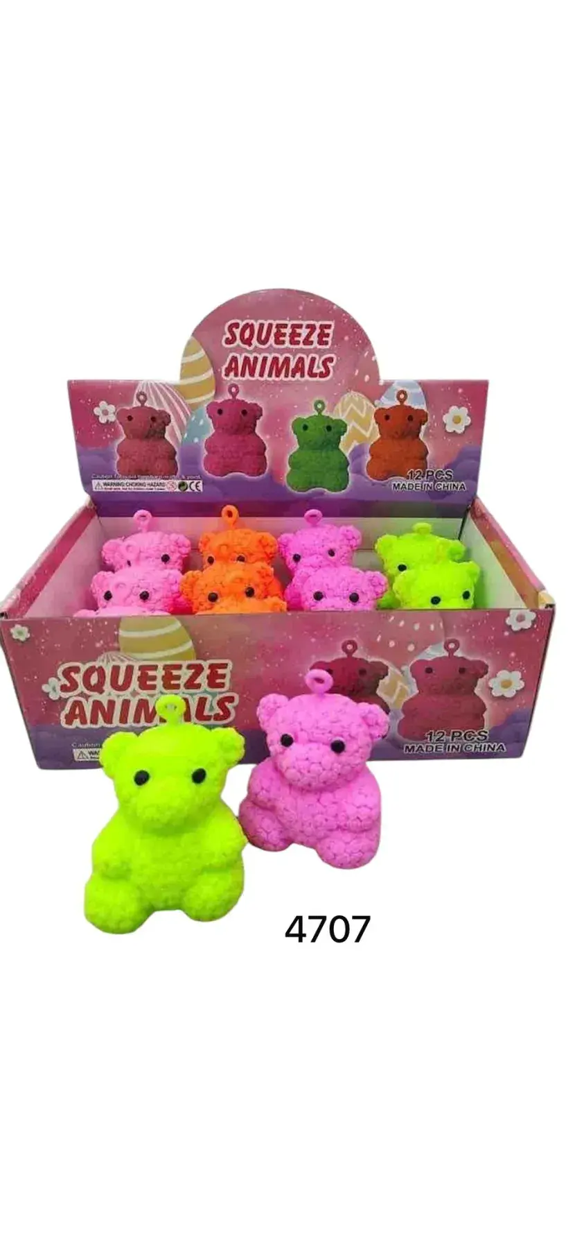 Gniotki Squeeze Animals Misie Antystresowe 12 szt