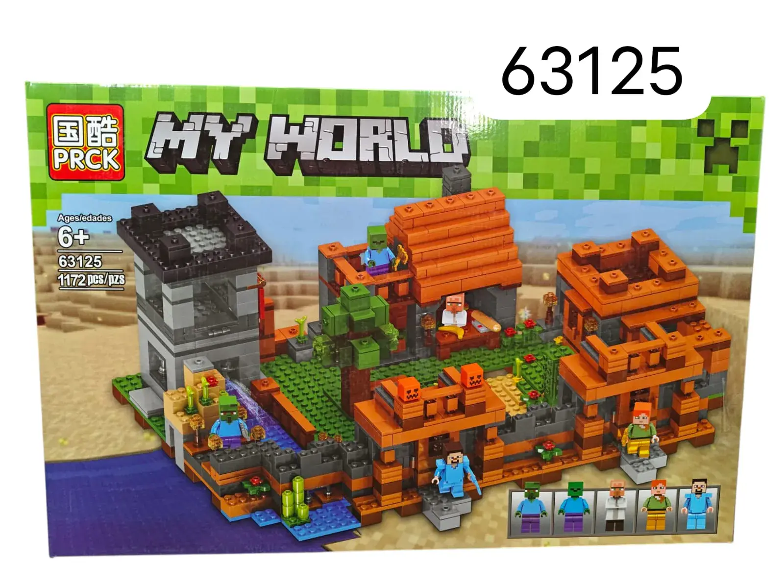 Klocki My World 1172PCS PRCK 63125 Zestaw Wioska z Figurkami