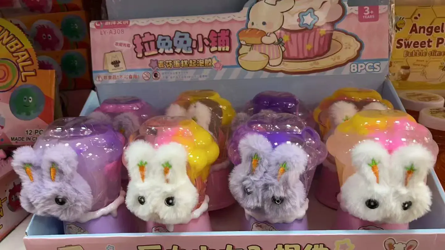 Zabawki Slime Króliki z Marchewką 8 szt