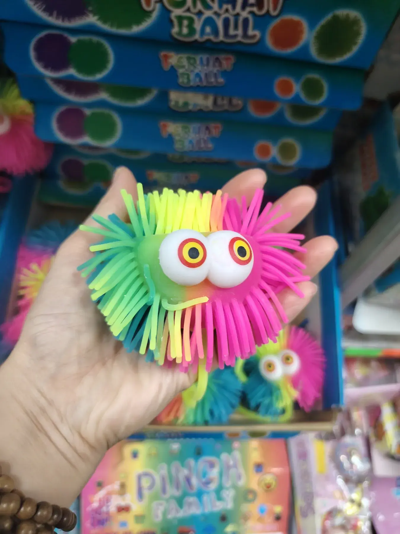 Gniotki Pop It Fidget Ball z oczami, multikolor