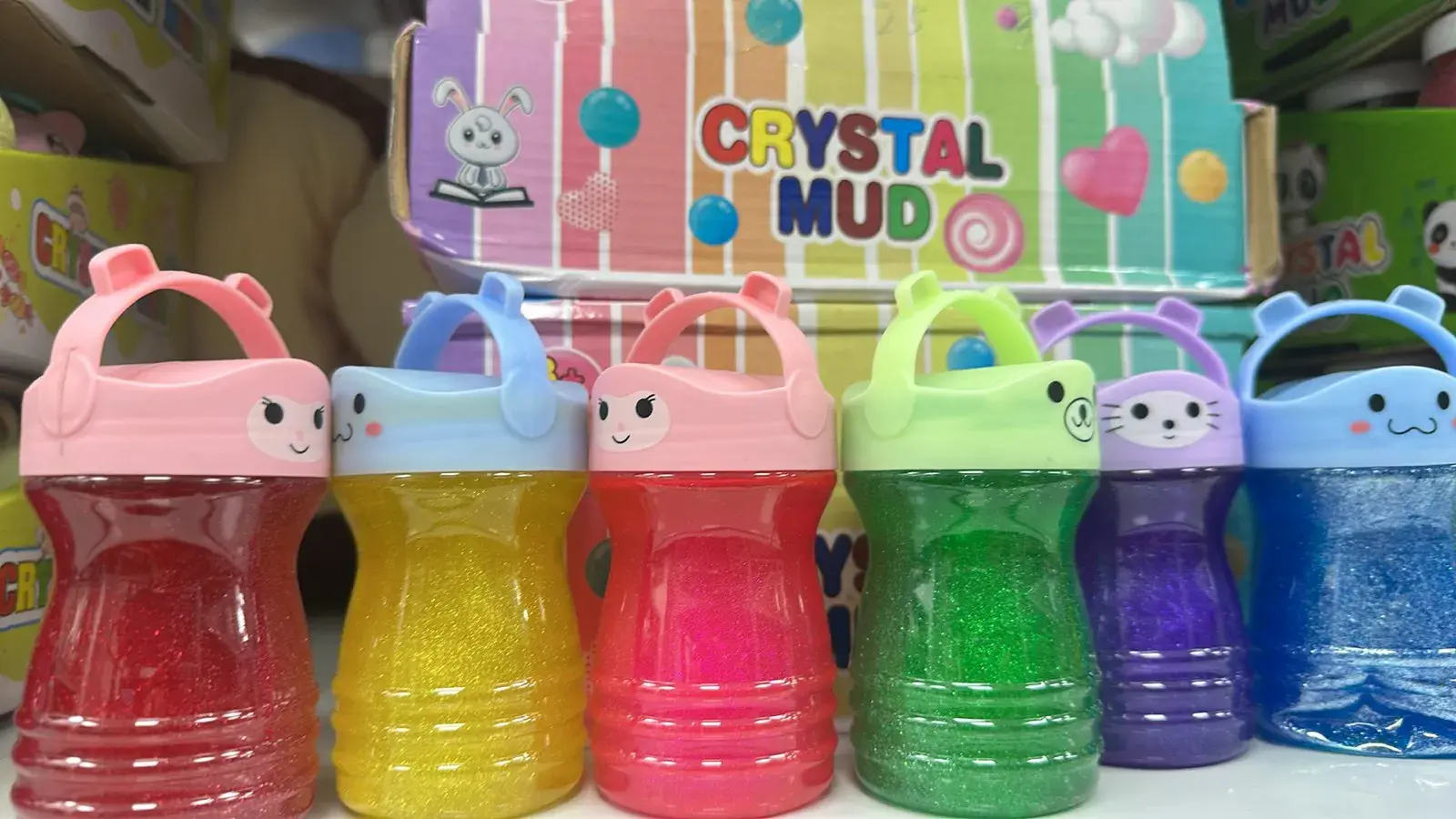 Zabawki Slime Crystal Mud w słoiczkach 12 szt