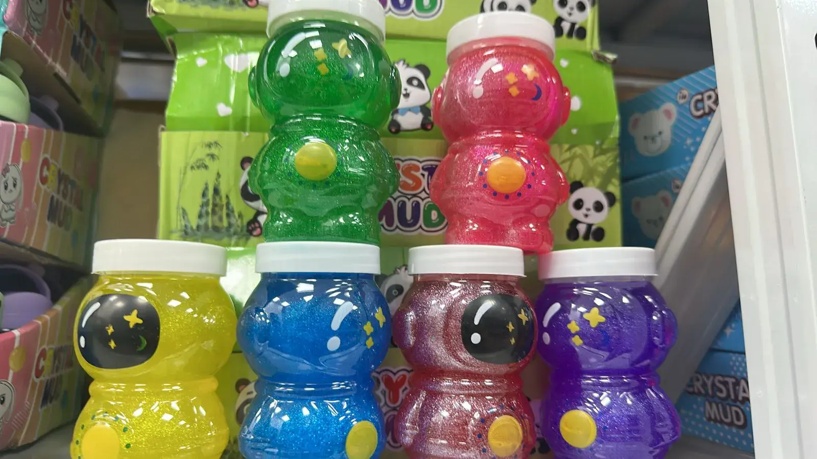 Zabawki Slime w słoikach z pandami, 12 szt