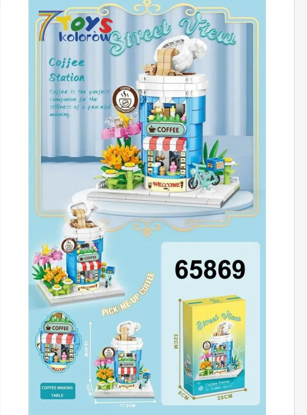 Klocki Street View Coffee Station 65869 - Kawiarnia 18.9cm
